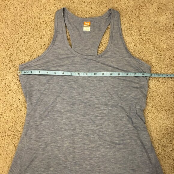 Lucy Grey Blue Heathered Racer Back Tank Top - Picture 10 of 13